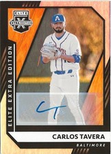 2021 Panini Elite Carlos Tavera Auto SP RC Baltimore Orioles