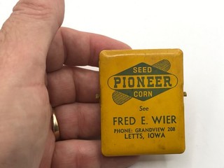 Vintage..Pioneer Seed Corn Letts Iowa advertising clip