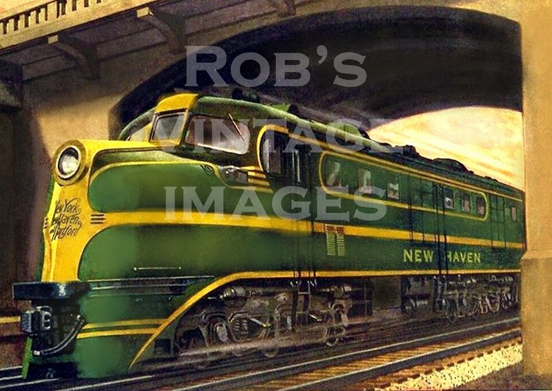 New York Hartford New Haven DL109 Locomotive RAILROAD TRAIN photo Art print 8x11
