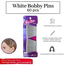 Sta-Rite White Bobby Pins - 60 count - Damaged -