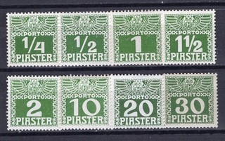 Alt Öst. Post in der Levante Porto 6bx 14bx Satz postfrisch Ank. 845.