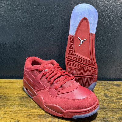 Nike Air Jordan Red Low Top Men's Athletic Basketball Sneakers Lace Up