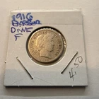 1916 Barber Dime Fine