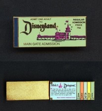 DLR Disney Cast Exclusive Disneyland A Thur E Ticket & Coupon Hinged LE 3000 Pin