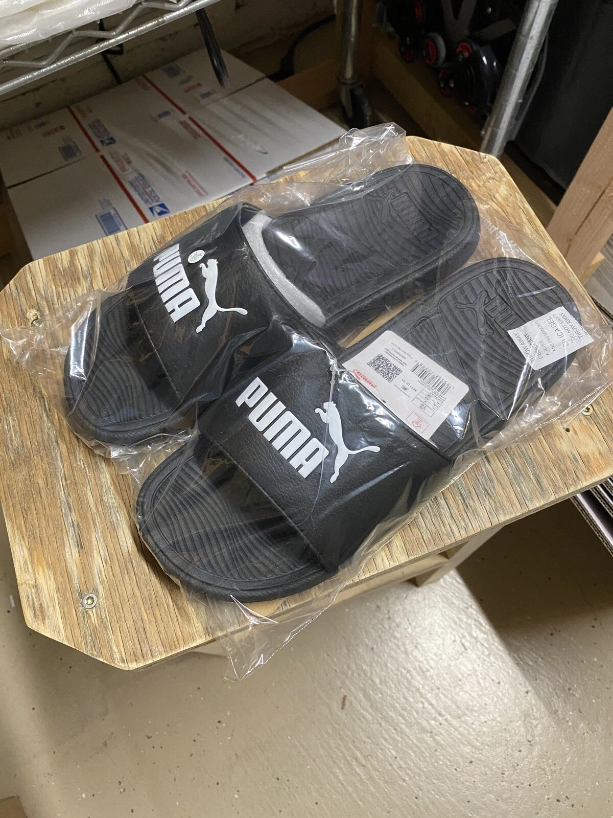 Puma Sandali Slide Uomo Cool Cat 2.0 Nero Bianco Taglia 11