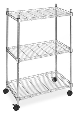 Whitmor Supreme 3-Tier Rolling Utility Organizer Cart - 250 lb. per Capacity