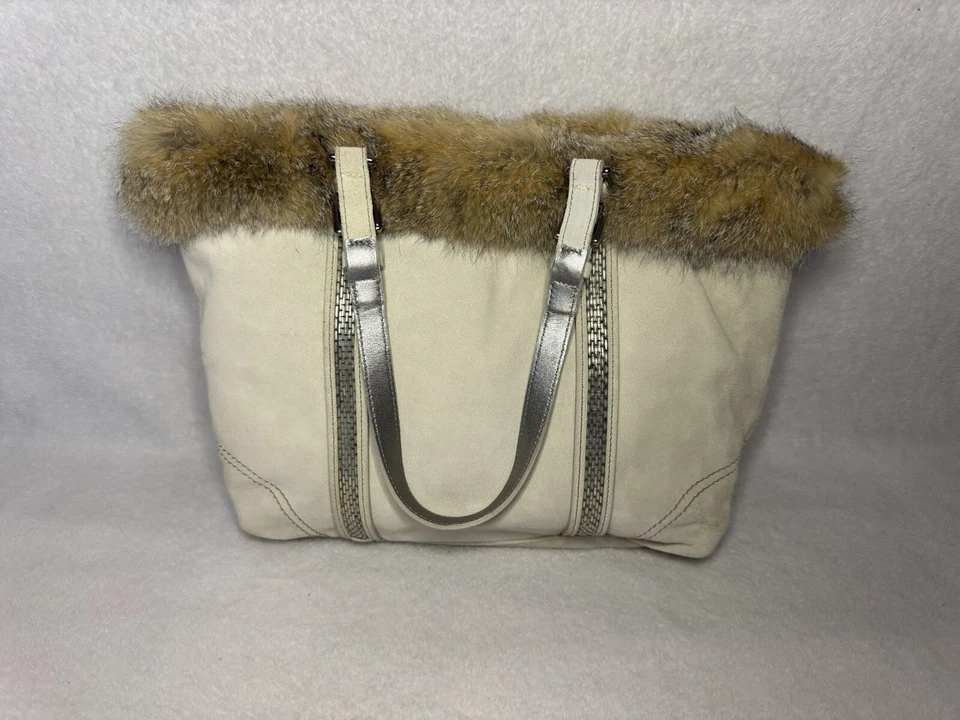 ТРЕНЕР ОГРАНИЧЕННОГО ТИРАЖА ЗАМШИ FOX МЕХА БИСЕРОМ СУМКА С КОРОТКИМИ РУЧКАМИ СУМОЧКА - Изображение 4 из 4