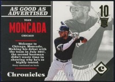2017 Panini Chronicles Yoan Moncada Rookie Gold Parallel #/399 White Sox RC #119