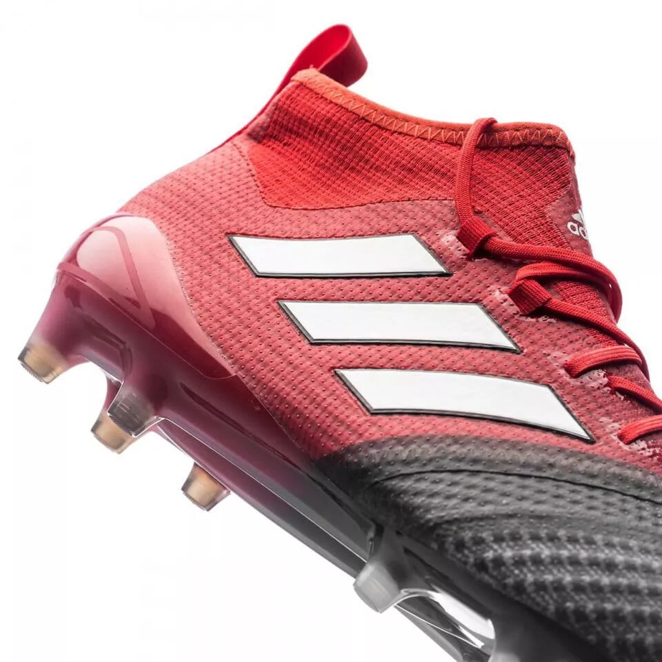 Adidas Mens ACE 17.1 Primeknit FG Football Boots / Red Black Adidas Mens ACE 17.1 Primeknit FG Football Boots / Red Black