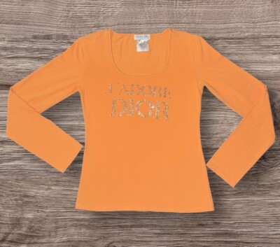 Vintage J'adore Christian Dior Boutique 1980's Long Sleeve Shirt