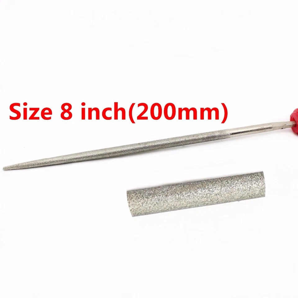 6"-12"inch Diamond File ROUND Files Coated 150-300 mm Length Grit 120 Medium For - Image 3 of 4