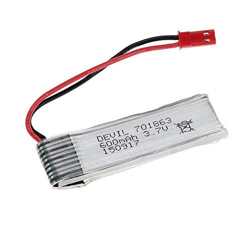 YUNIQUE Italia 1 Pezzo Batteria Lipo Ricaricabile (3.7V 600mAh) per RC (c0T)