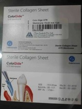 Pack of 10 New Colo Gide Sterile Collagen Sheet GTR Membrane 15 x 20mm