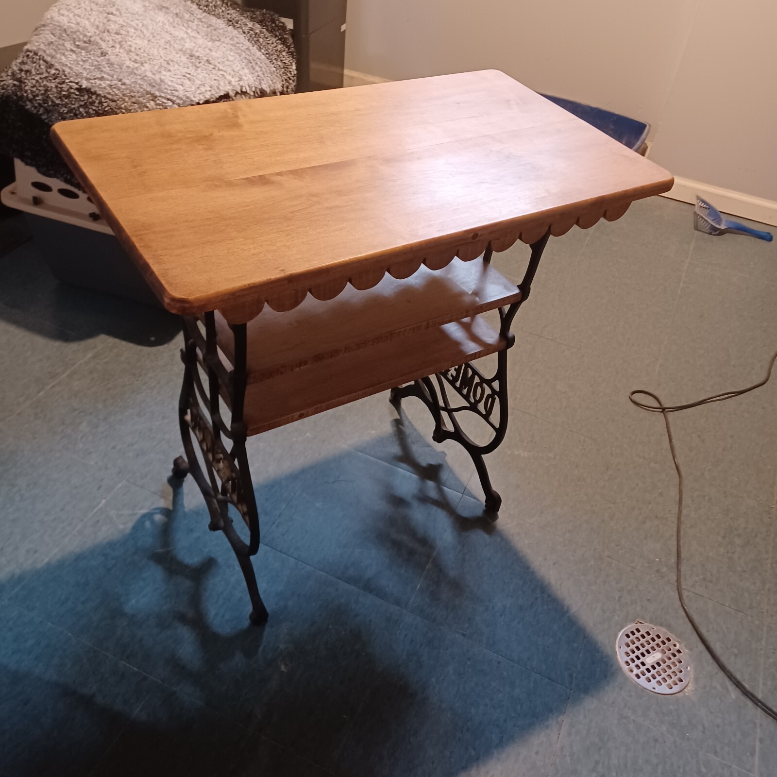 Vintage Domestic Sewing Machine Cast Iron Legs Base Table Stand eBay