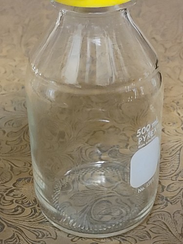 READ Pyrex 500mL Glass Storage Media Bottle W/GL45 Screw Cap & Drip Ring #40 ฃ - Picture 9 of 21