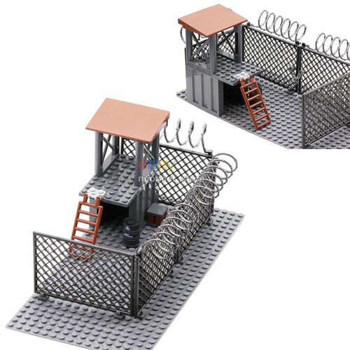 MOC Military WWII Army Base Fortress Baseplate Building Block Bricks Arms Stores - Picture 31 of 42
