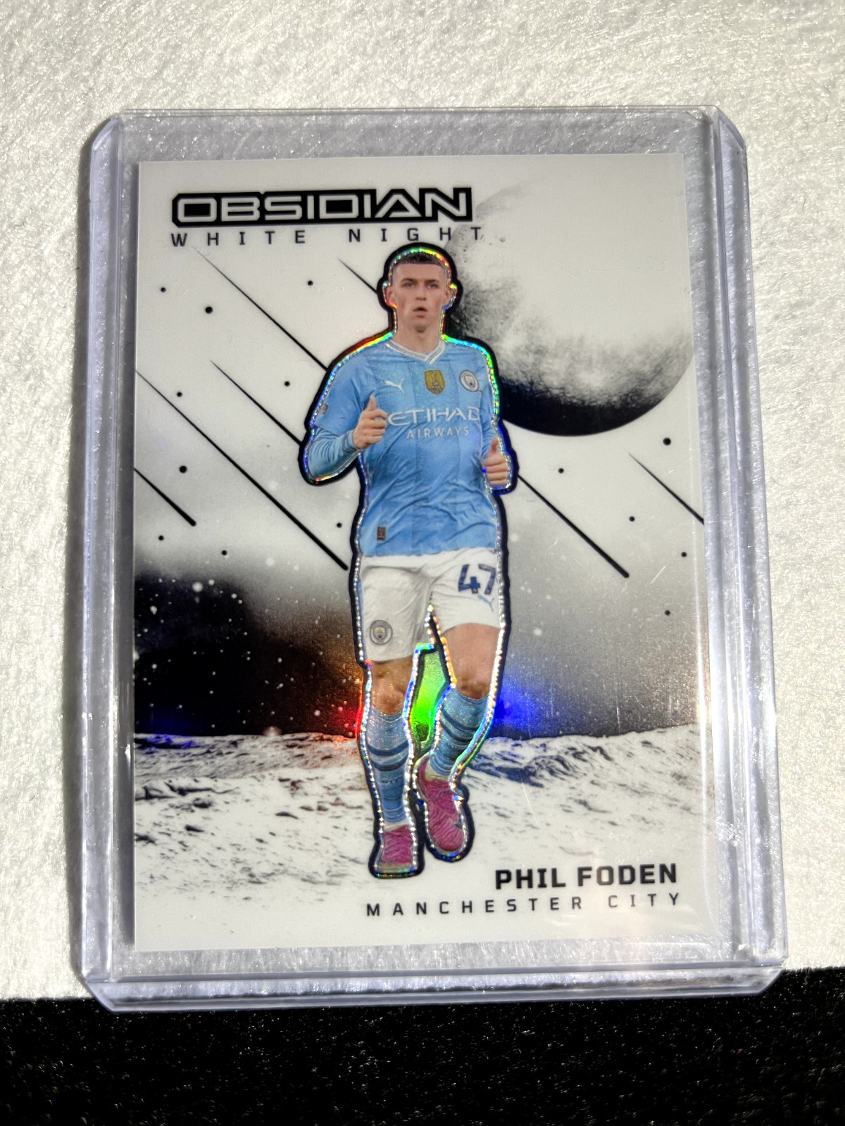 2023-24 Panini Obsidian Soccer PHIL FODEN Case Hit WHITE NIGHT SSP #7