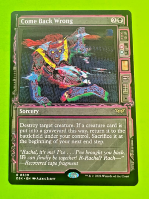 mtg cards near me Come Back Wrong (Showcase) [Duskmourn: House of Horror] Lightly Played