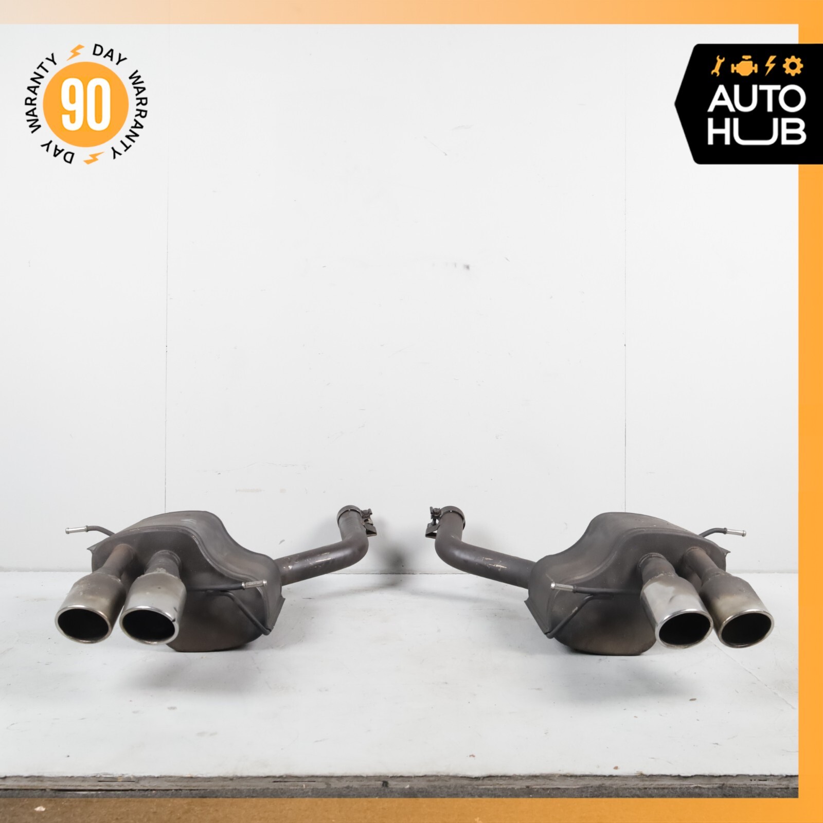 Maserati Quattroporte M139 Exhaust Mufflers Dual Tips Left & Right Side Set OEM