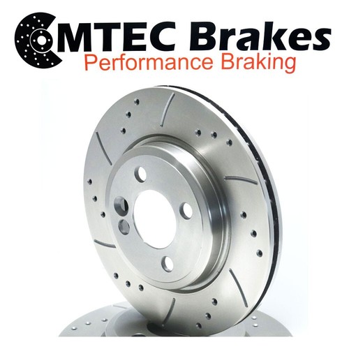 Dacia Duster 1.3 TCe 1.5 Blue dCi 1.6 SCe 18- Front Brake Discs Drilled Grooved - Picture 3 of 5