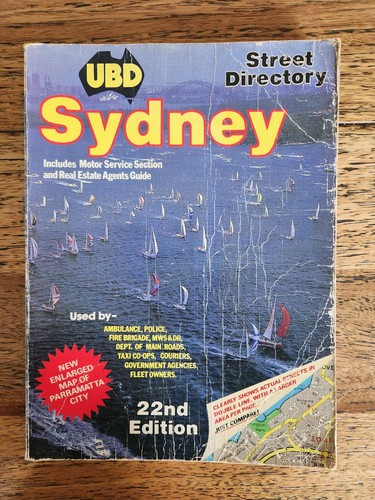 1985 UBD SYDNEY Street Directory 22nd Edition - VINTAGE Collectors Item - Picture 1 of 14