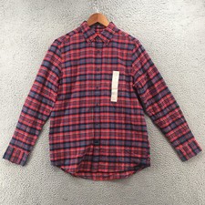 St Johns Bay Button Down Dress Shirt Mens S Multicolor Plaid Long Sleeves NEW