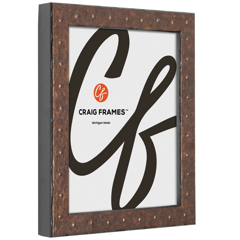 Craig Frames Rivet, 1.25 Inches Wide Rusted Picture Frame - Image 3 of 4