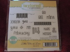 NEW TAYLORED EXPRESSIONS RUBBER STAMPS LITTLE BITS OF LOVE