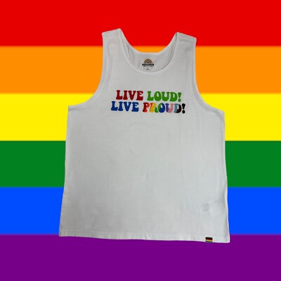 Hollister Sz Large Live Loud Live Proud Gay Pride Graphic Cotton