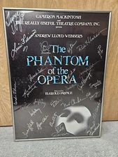 Phantom of the Opera Broadway Cast Signed Poster Window Card (14 x 19)