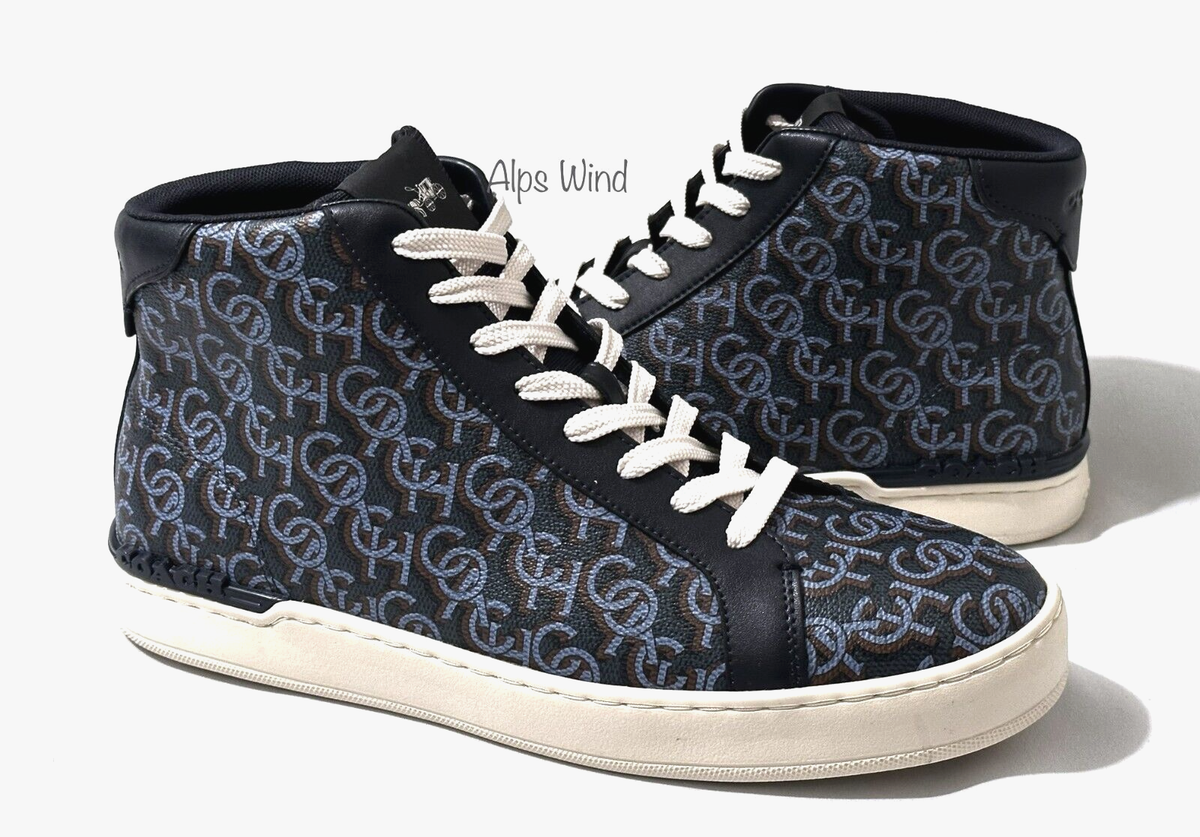 Coach | Clip | HighTop | Sneakers | Khaki/Saddle | Signature Leather/Canvas |10D Like new Coach Signature Leather Canvas Brown Shoulder Bag  main image 4