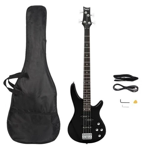 Glarry GIB Electric Bass Guitar Full Size 4 String Black-hot Selling - Picture 2 of 6