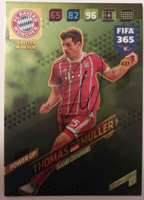 Thomas Müller signiert - Panini FIFA 365 Card GAME CHANGER power up Bayern 2018