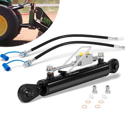 Hydraulic Top Link Cat 1-1 with Locking Block 18 1/8  - 26 3/8  with 2 Hose