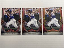 2022 Topps Museum Red Parallel Hank Aaron #d 33/50 PLUS COPPER & BASE - 3 CARDS