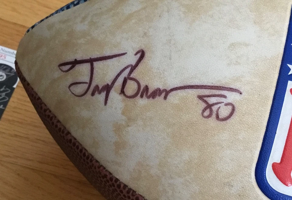 Трой Браун New England Patriots с автографом SB XXXIX футбол сертификат подлинности JSA - Изображение 2 из 4