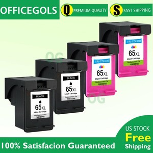 4PK Conjunto de cartucho de tinta 65 XL para HP ENVY 5000 5010 5020 5030  5052 5055 Deskjet | eBay