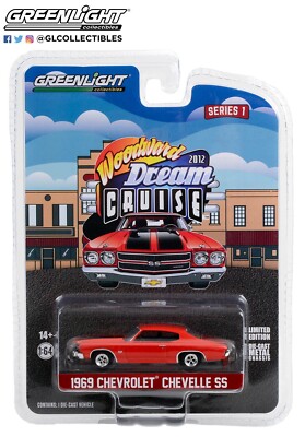 1969 Chevrolet Chevelle SS  1:64 Greenlight rot  by Raceface-Modelcars