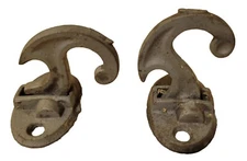 Oval Shutter Catch Latch Lock Cast Iron Salvage 1 pair. 