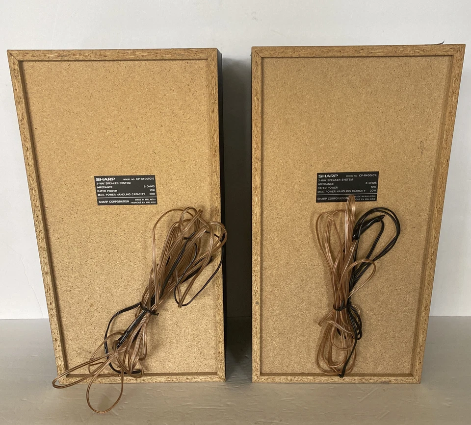Sistema de Alto-falante Sharp 3 Vias 8 Ohm Alto-falantes 10Watt Modelo CPR400 (GV) Não Testado - Imagem 4 de 4
