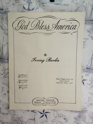 Irving Berlin God Bless America Vintage 1939 Sheet Music Patriotic USA July 4th