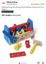 Melissa  Doug Take-Along Tool Kit Wooden Construction Toy 24 pcs