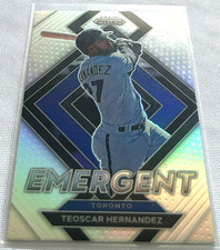 2022 Prizm Baseball Teoscar Hernandez Toronto Blue Jays Emergent Silver Prizm