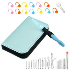 Light Up Crochet Hook Set, 11 In 1 Lighted Ergonomic Soft Grip Rechargeable