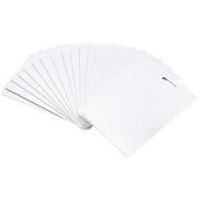 20 Pack-Premium Blank PVC Cards 20 PACK, Vertical Slot Punch Pvc