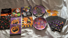 halloween decoration lot Tablecover, plates, napkins bags