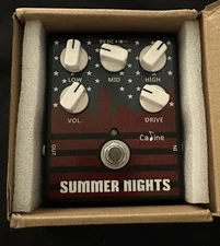Caline Summer Nights Tone boost Guitar Pedal open box