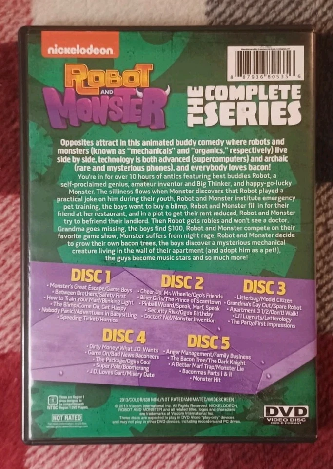 Nickelodeon Robot and Monster The Complete Series DVD OOP & Rare - Image 2 of 4