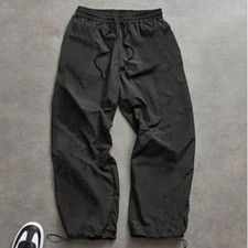 Black Retro Track Pants