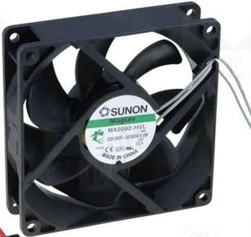 Sunon Lüfter 92x92x25mm MA2092HVL AC 230V 2900 U/min 32dBA Vapolager 2 Litzen